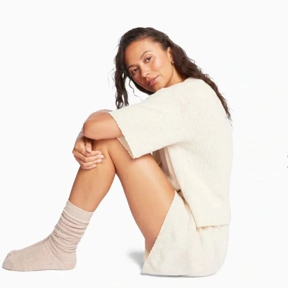 Pudus Beige Over The Knee Sweater Socks - Picture 6 of 6